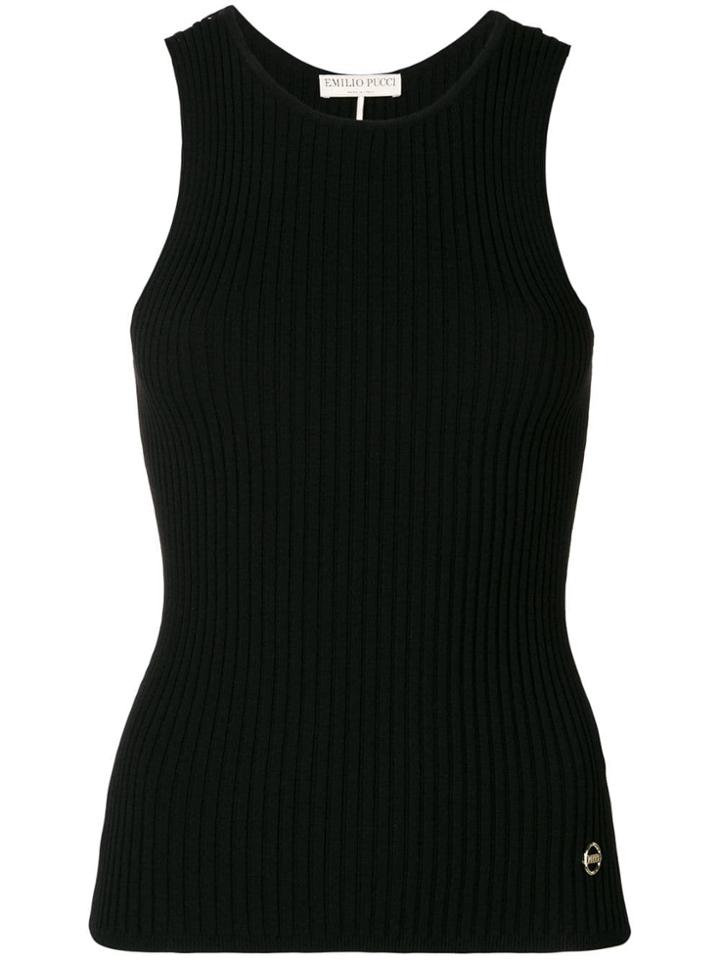 Emilio Pucci Racerback Crop-top - Black