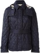 Burberry - 'shortfinsbridge' Jacket - Women - Polyamide/polyester - L, Blue, Polyamide/polyester