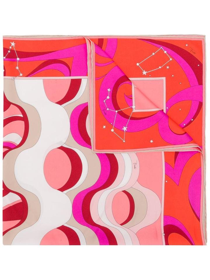 Emilio Pucci Copacabana Print Silk-twill Square Scarf - Pink