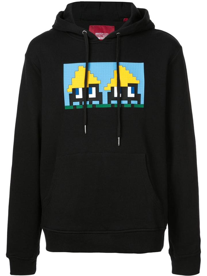 Mostly Heard Rarely Seen 8-bit Yellow Hats Hoodie - Black