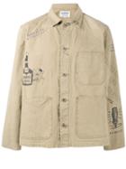 Neighborhood Sketch Print Jacket, Men's, Size: Medium, Nude/neutrals, Cotton