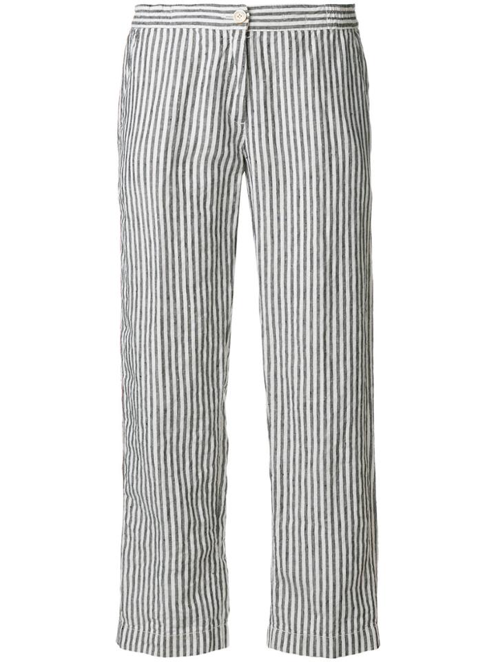 Massimo Alba Striped Trousers - Black