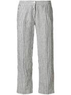 Massimo Alba Striped Trousers - Black