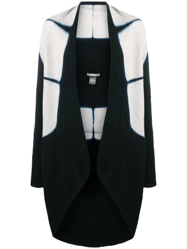 Suzusan Cashmere Two-tone Cardigan - Black