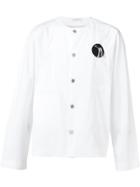 Jw Anderson Collarless Tool-pin Shirt - White