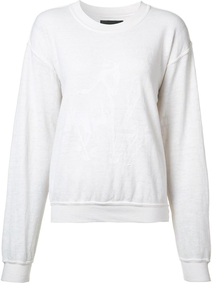 Baja East Round Neck Sweatshirt - Pink & Purple