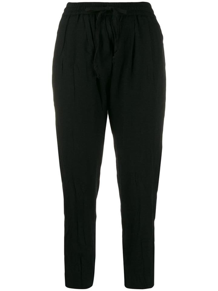 Kristensen Du Nord Cropped Drawstring Trousers - Black