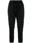 Kristensen Du Nord Cropped Drawstring Trousers - Black