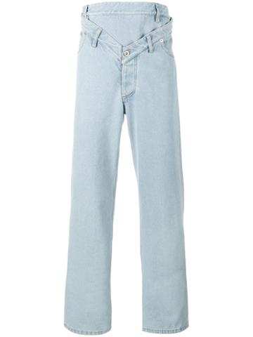 Y / Project - Y Front Washed Jeans - Men - Cotton - L, Blue, Cotton