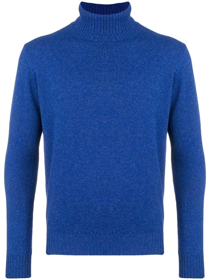Cenere Gb Turtle Neck Jumper - Blue
