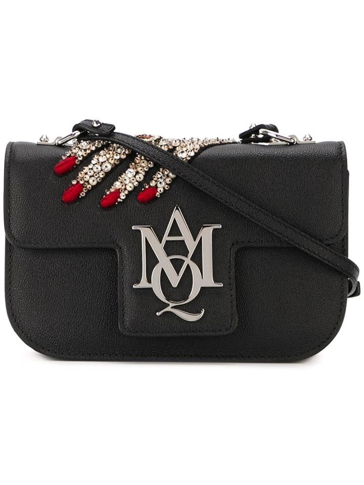 Alexander Mcqueen 'insignia' Shoulder Bag, Women's, Black