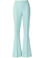 Elisabetta Franchi Creased Flared Trousers - Green