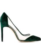 Bionda Castana Bay Pumps, Women's, Size: 40, Green, Calf Leather/nylon/polyamide/leather