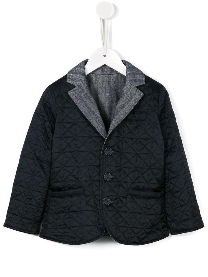 Armani Junior Reversible Quilted Jacket, Boy's, Size: 6 Yrs, Blue