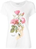 Undercover Rose Print T-shirt, Women's, Size: 2, White, Cotton