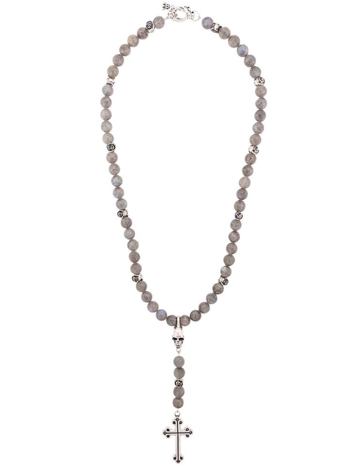 King Baby Beaded Rosary - Silver