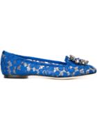 Dolce & Gabbana Floral Lace Ballerinas