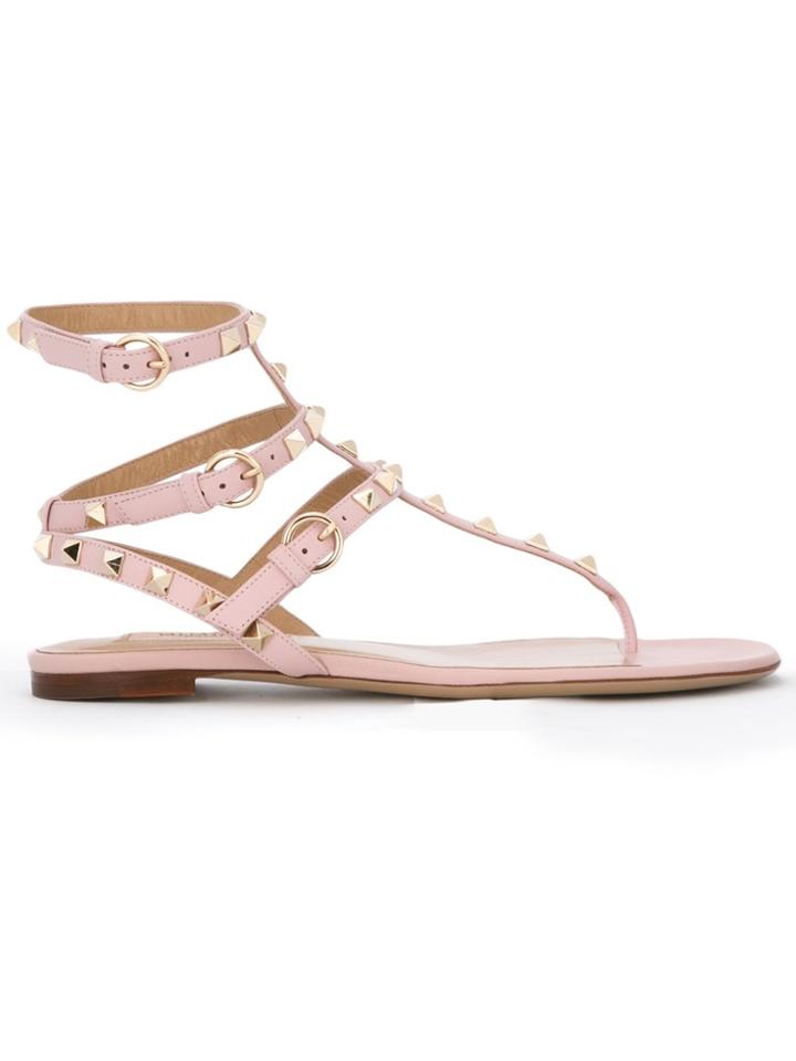 Valentino 'rockstud' Sandals - Pink & Purple
