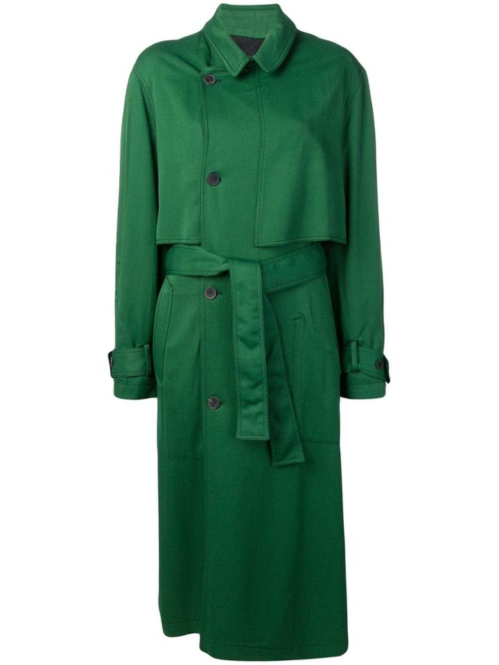 Haider Ackermann Structured Trenchcoat - Green
