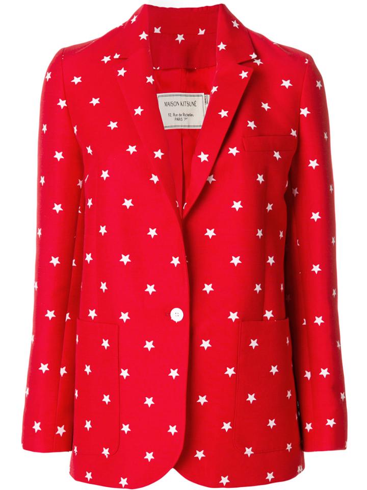 Maison Kitsuné Classic Stars Blazer - Red