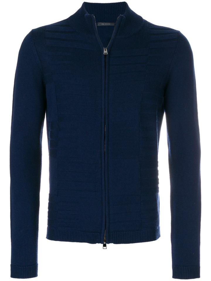 Pal Zileri Zipped Cardigan - Blue