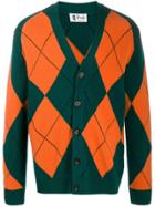 Pringle Of Scotland Reissued Argyle Knit Cardigan - Green