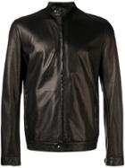 Salvatore Santoro Zipped Up Leather Jacket - Black