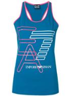 Ea7 Emporio Armani Logo Print Tank Top - Blue