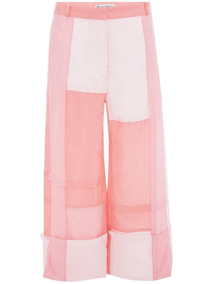 Jw Anderson Bubblegum Patchwork Panelled Trousers - Pink
