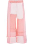 Jw Anderson Bubblegum Patchwork Panelled Trousers - Pink