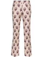 Giambattista Valli Floral Print Straight Trousers - Pink