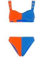 Ack Ana Due Two-tone Bikini - Blue