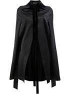 Ann Demeulemeester Bow Tie Cape - Black