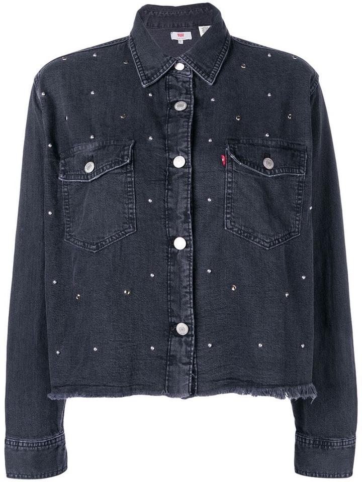 Levi's Cropped Denim Shirt - Black