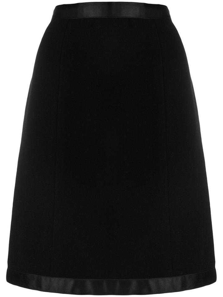 Chanel Vintage A-line Skirt - Black