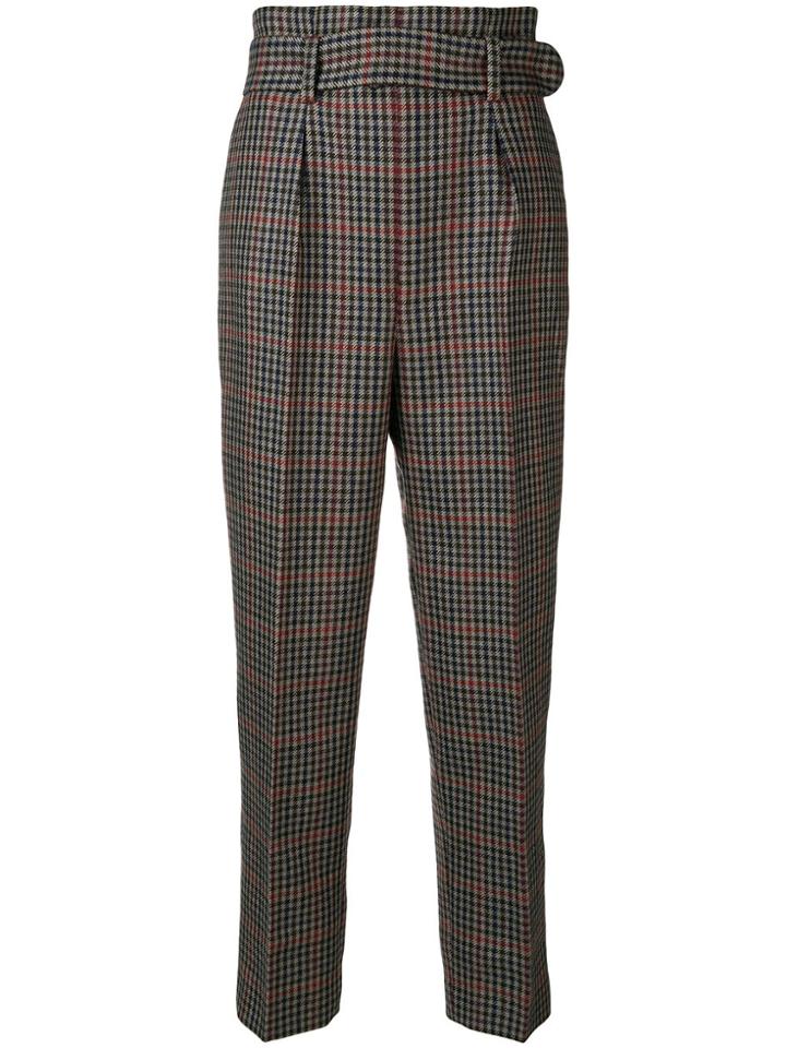 Erdem Nelle Checked Trousers - Blue