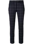 Dondup Checked Slim Trousers - Black