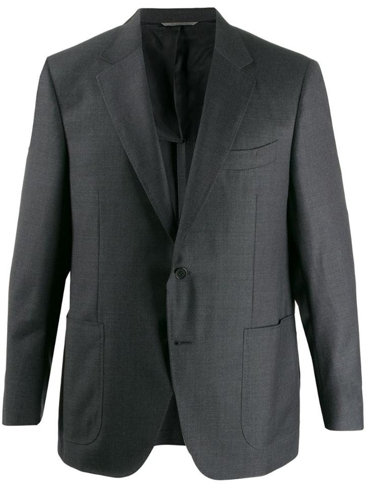 Canali Plain Formal Blazer - Grey