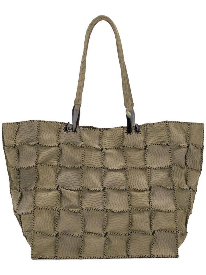 Jamin Puech Embossed Shopper Tote - Green