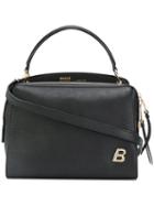 Bally - Logo Plaque Shoulder Bag - Women - Leather - One Size, Black, Leather