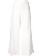 Joseph Wide Leg Trousers, Women's, Size: 40, White, Spandex/elastane/acetate/viscose