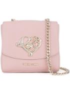Love Moschino 'love' Plaque Crossbody Bag, Women's, Pink/purple