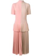 Atu Body Couture Colour-block Pleated Dress - Neutrals