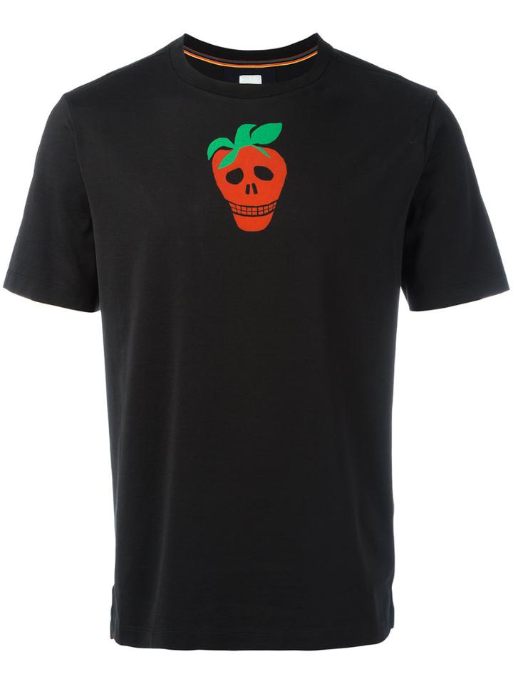 Paul Smith Strawberry Skull T-shirt, Men's, Size: Large, Black, Cotton
