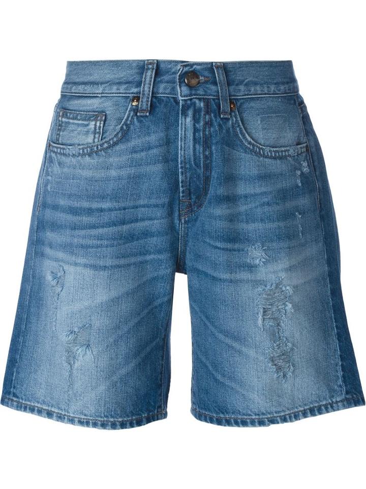 P.a.r.o.s.h. Distressed Denim Shorts, Women's, Size: 26, Cotton