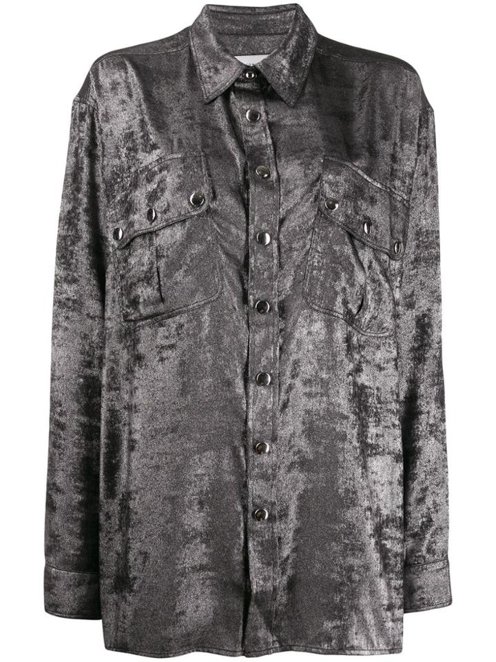 Faith Connexion Metallic-effect Shirt - Silver