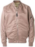 Alpha Industries Ruched Bomber Jacket - Nude & Neutrals