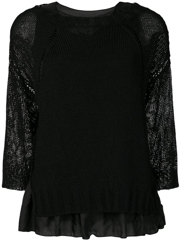 P.a.r.o.s.h. Distressed Effect Sweater - Black