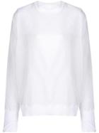 Msgm Organza Sweatshirt - White
