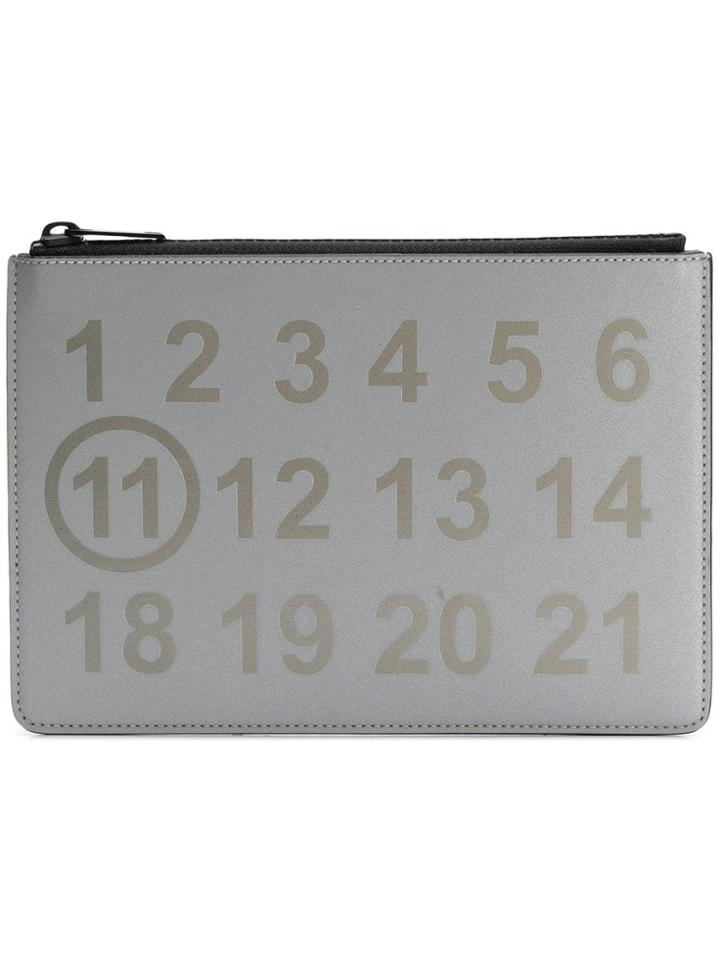 Maison Margiela Patterned Clutch Bag - Grey